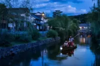 Night boat ride on the Kurashiki River